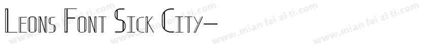 Leons Font Sick City字体转换